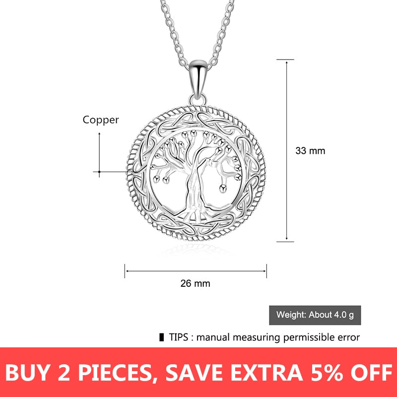 Tree of Life Round Pendant Necklace Jewelry Trendy