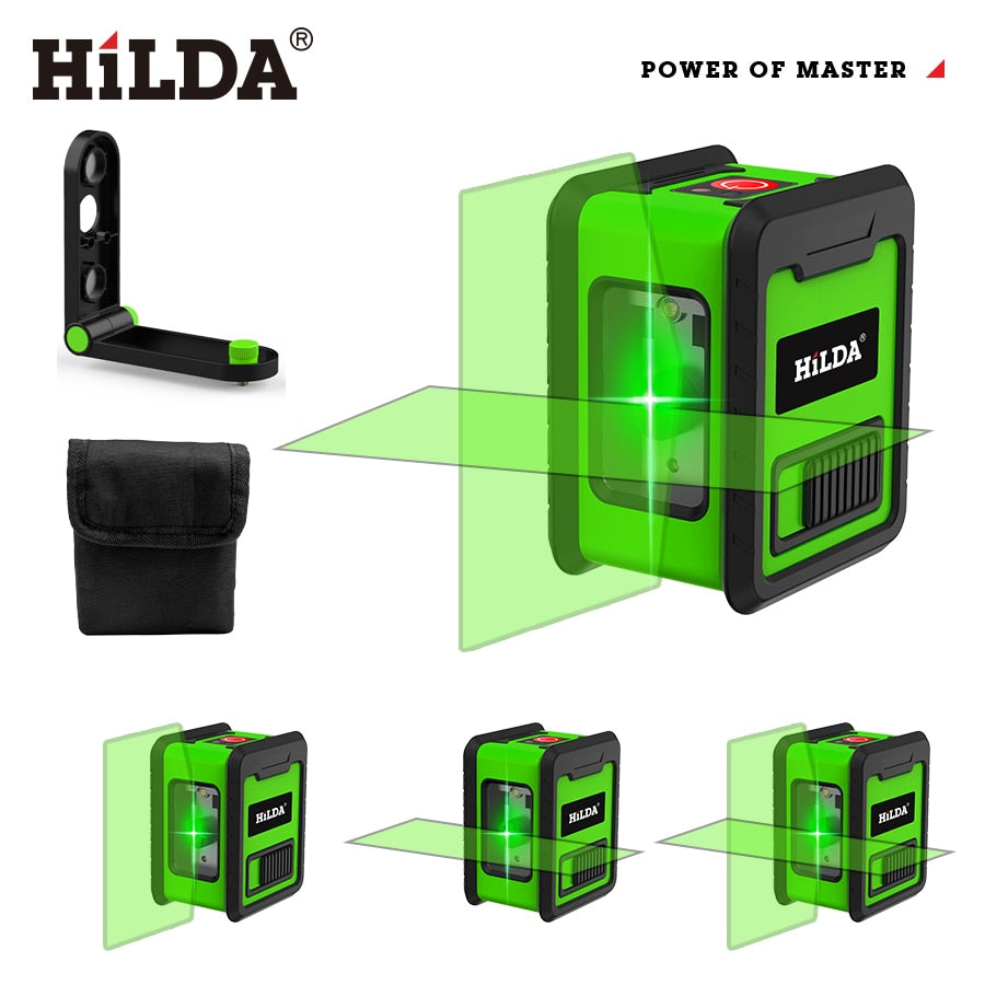 Laser Level Meter 2-Lines Cross Green Horizontal & Vertical